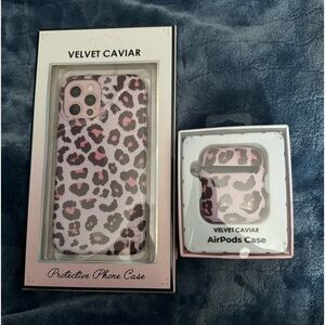 Velvet Caviar iPhone 12 Pro Case and iPhone Airpods Case 2nd Generation NWB
